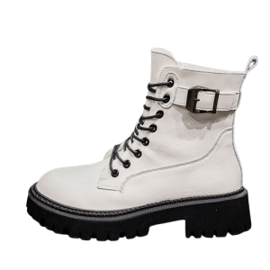 Women's Mid-tube Wool Thick Heel Boots Plus Cashmere Martin Boots | ShopDecimals