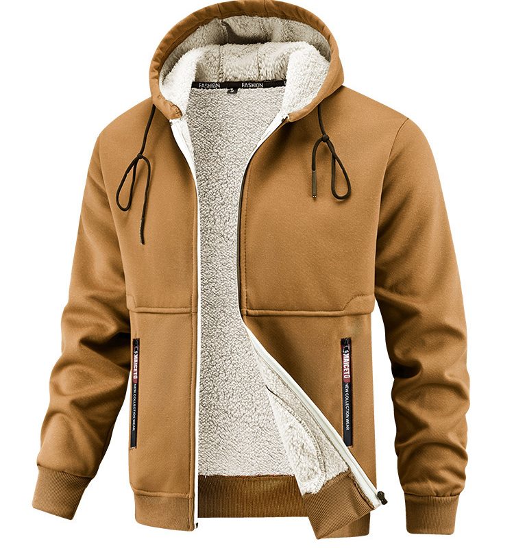 Mens Thickened Winter Outdoor Lambswool Jacket | ShopDecimals