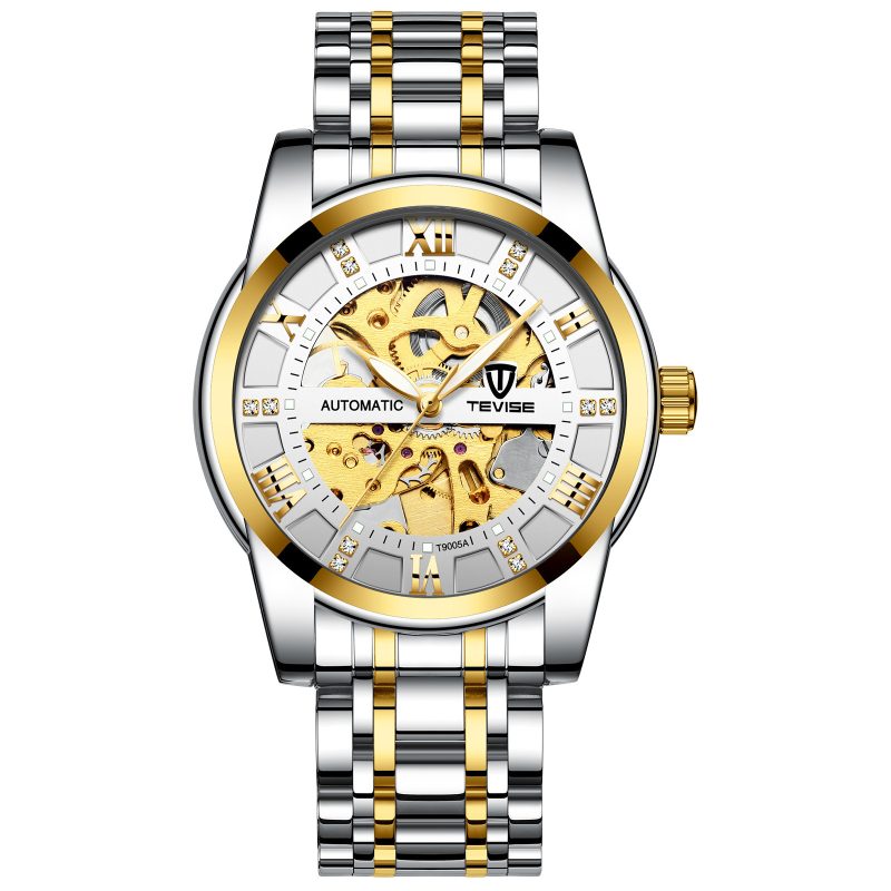Mechanical Watch With A Hollowed-out Steel Bracelet | ShopDecimals