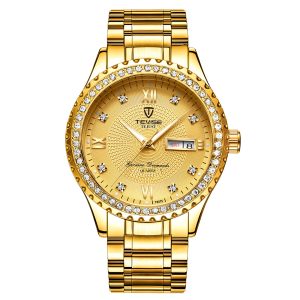 Couple Watches Quartz Gold Diamond Minimalist Wristwatches | ShopDecimals