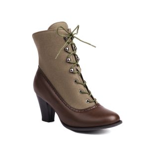 Retro British Style Cone-shaped Heel Martin Boots | ShopDecimals