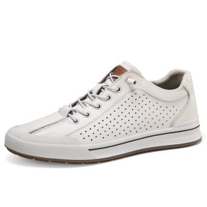 Increased 6CM Spring Men's Shoes Fashion White Shoes Breathable | ShopDecimals