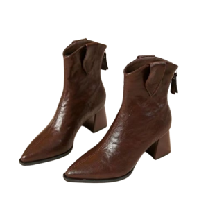 Retro Pointed-toe Trendy And Cool All-season Ankle Boots | ShopDecimals