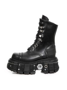 Middle Boots Dark Metal Thick Bottom Knight Boots | ShopDecimals