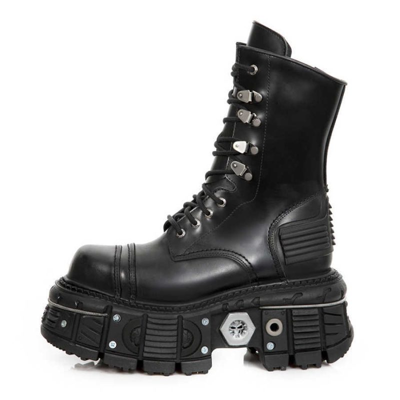 Middle Boots Dark Metal Thick Bottom Knight Boots | ShopDecimals