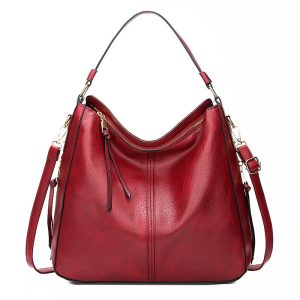 Hobos Zipper Bucket Bags With Adjustable Shoulder-strap Handbags Temperament High Capacity Messenger Shoulder Bag For Women | ShopDecimals
