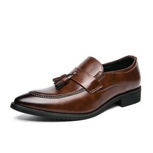 Men's British-style Casual Fashionable Business Tassel Leather Shoes | ShopDecimals