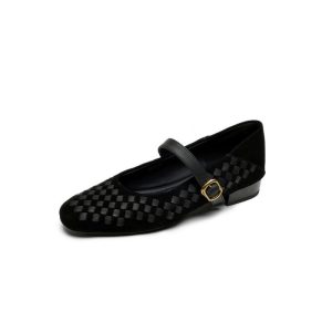 Shallow-toe Leather Shoes Mary Jane Shoes With A Single Strap | ShopDecimals