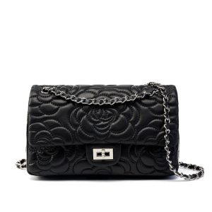 Chanel-style Camellia Top-Grain Goat Skin Bag | ShopDecimals