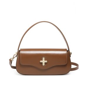 Spring And Summer New Moon Baguette Bag Leather Handbag | ShopDecimals