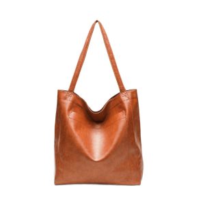 Retro Oil Wax Leather Simple All-Match Fashion Handbag | ShopDecimals