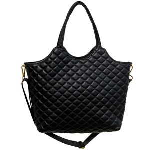 Large Capacity Versatile Rhombus Black Shoulder Bag | ShopDecimals